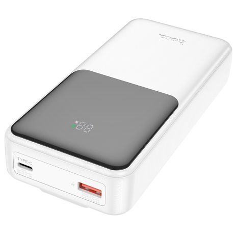 Повербанк HOCO J119A Sharp charger 22.5W + PD20 повністю надійний Power Bank з цифровим дисплеєм і cable (20000mAh) White