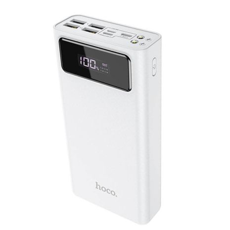 Повербанк HOCO J65 30000mAh |4USB/Lightning/Type-C, 2A, LED Display| white