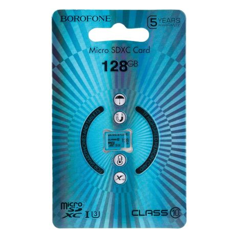 Карта Пам'яті Borofone MicroSDXC 128gb 10 Class Блакитний