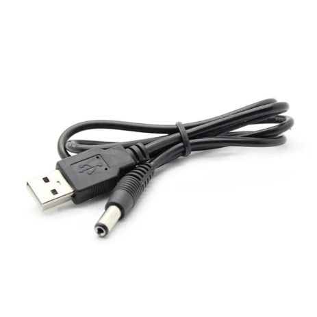 Кабель USB для роутера USB to DC 5.5x2.1 5V 1m черный