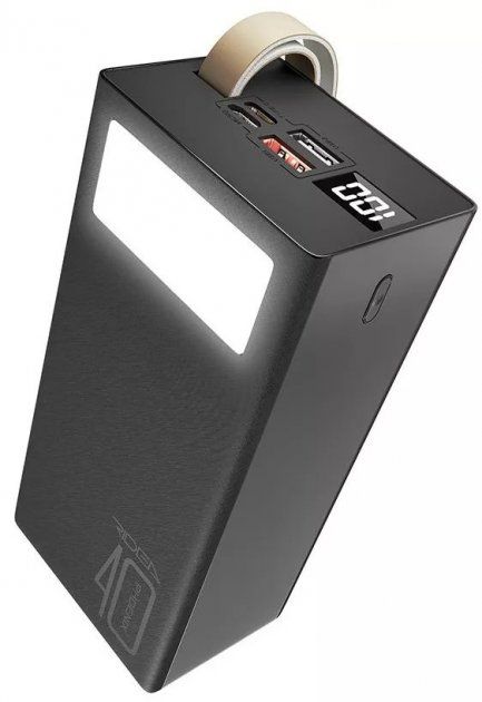 Power Bank Ridea RP-D40L Phoenix40 10W digital display + lamp 40000 mAh Чорний