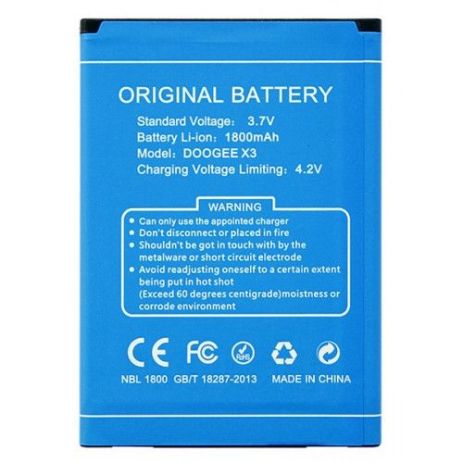 Аккумулятор для Doogee X3 1800 mAh [Original PRC] 12 мес. гарантии