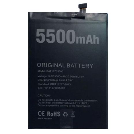 Акумулятори для Doogee BL5500 Lite (BAT18735500) 5500 mAh [Original PRC] 12 міс. гарантії