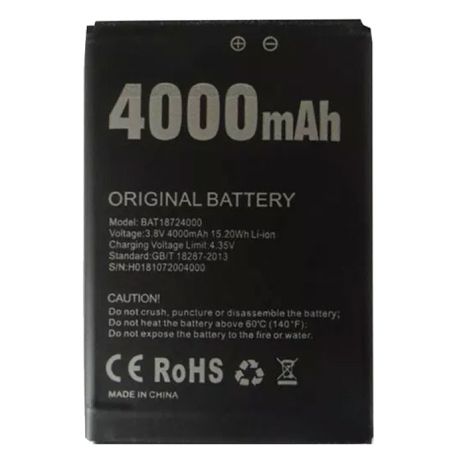 Аккумулятор для Doogee X70 (BAT18724000) 4000 mAh [Original PRC] 12 мес. гарантии