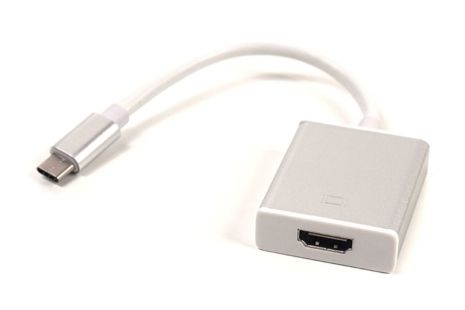 Кабель-переходник PowerPlant HDMI female - USB Type-C, 0.15м, Blister