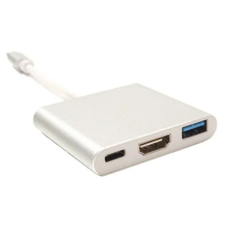 Кабель-переходник PowerPlant USB Type-C - HDMI/USB Multiport Adapter для MacBook 12, 0.15м