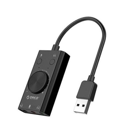 Зовнішня звукова картка USB ORICO SC2-BK