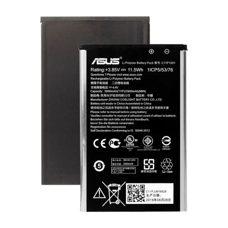 Аккумулятор для Asus C11P1501 ZenFone 2 Laser ZE550KL ZE600KL ZE601KL ZenFone Selfie ZD551KL 3000 mAh [Original] 12 мес. гарантии