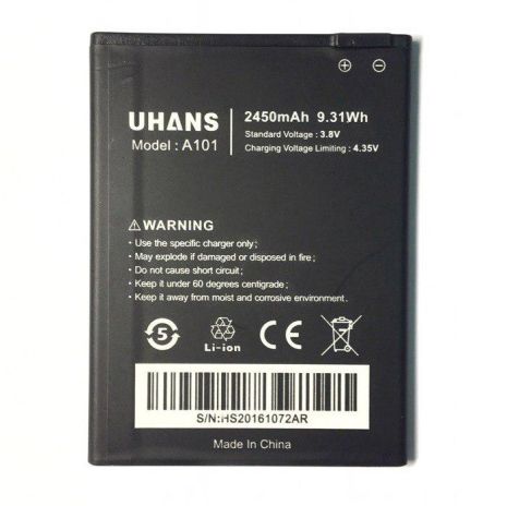 Аккумулятор для Uhans A101 / A101s (2450 mAh) [Original PRC] 12 мес. гарантии