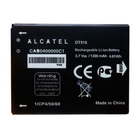 Аккумулятор для Alcatel 1009X, 1010D, 1010X, 1035D, 1040D, 1042D, 1046D, 132X, 232X, 1010, 1040X, 1042D, OT132(CAB0400000C1) [Original PRC] 12 мес. гарантии