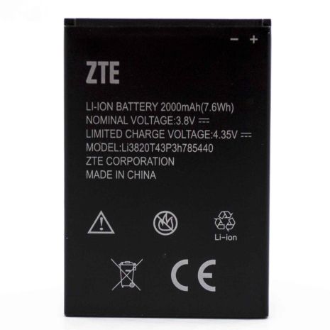 Акумулятор для ZTE LI3820T43P3H785440 (ZTE Blade L370/Blade L2 Plus) [Original PRC] 12 міс. гарантії