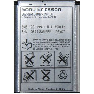 Акумулятор для Sony Ericsson BST-36, 750 mAh [HC]