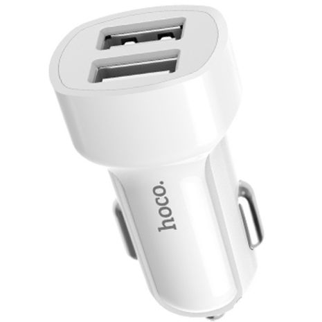 Автомобільне ЗУ Hoco Z2A (2USB/2.4A) White