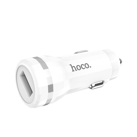 Автомобильное ЗУ Hoco Z27A Staunch Single QC3.0 18W White