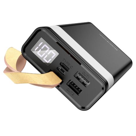 Повербанк Borofone BJ18 Coolmy 20000 mAh 2USB 10W/In: Type-C, micro-USB 10W, LED + Lamp, Black