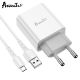 Зарядний пристрій Avantis A825 1USB Micro White