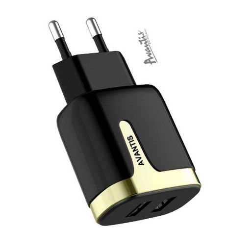 Зарядний пристрій Avantis A640 2USB Type-C Black