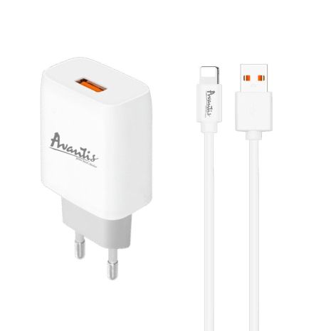 Зарядний пристрій Avantis A815 1USB Lightning White