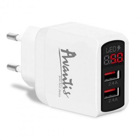 Зарядний пристрій Avantis A850 2USB White