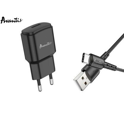 Зарядное устройство Avantis A480 1USB Type-C Black