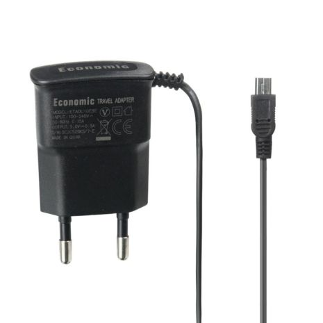 Зарядное устройство Economic 0.75A microUSB black