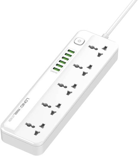 Мережевий Подовжувач LDNIO SC5614 5 socket / 6 USB Білий