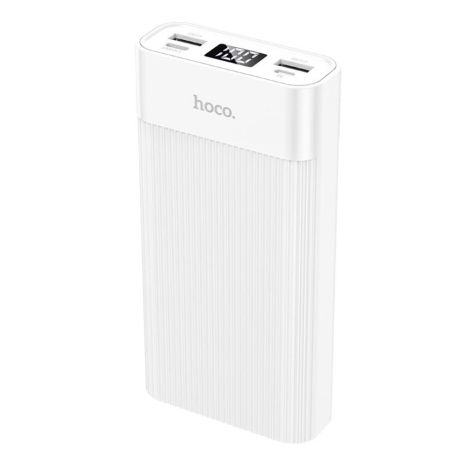 Повербанк Hoco J85 Wellspring (20000mAh / Out: 2xUSB-A / In: micro-USB, Type-C 5V/2A ) с LED Дисплеем, Белый