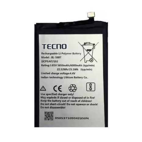 Аккумулятор для Tecno BL-58BT Pova LD7, 6000 mAh [Original PRC] 12 мес. гарантии