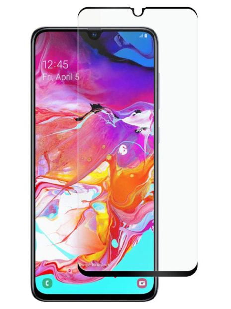 Захисне скло Full screen PowerPlant для Samsung Galaxy A70, Black