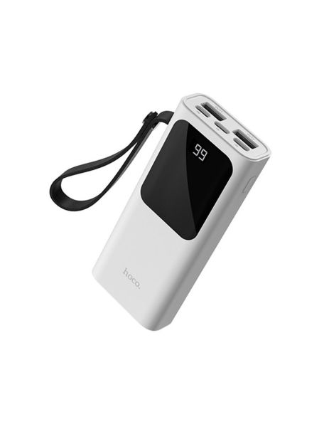 Повербанк Hoco J41 Treasure Mobile (10000 mAh / Out: 2USB 5V/2A / In: Type-C, Lightning, micro-USB 5V/2A ) с LED индикатором, Белый