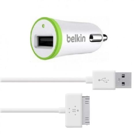 Зарядное устройство Belkin iPhone 4 5V 2.1A +Cable, White