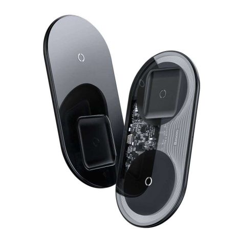 Беспроводное ЗУ Baseus Simple 2in1 (WXJK-A01) Crystal Black (Phone + Pods)