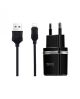 Зарядний пристрій Hoco C12 Smart 2.4A 2USB Black + Cable Lightning Black