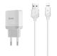 Зарядний пристрій Hoco C22A little superior (1USB/2.4A) + Cable iPhone Lightning White