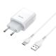 Зарядний пристрій Hoco C73A 2USB Type-C 2.4A White