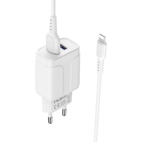 Зарядний пристрій Remax RP-U22i 2.4A 2USB + Cable Lightning white