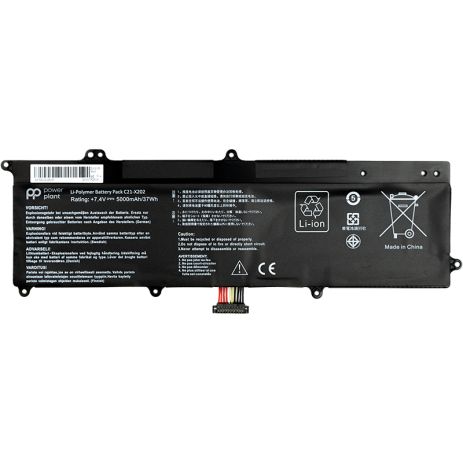 Аккумулятор PowerPlant для ноутбуков Asus VivoBook S200E Series (C21-X202) 7.4V 5000mAh