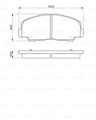 Колодки гальмівні дискові DAIHATSU Rocky/Rugger \\F \\2.2-2.8 \\93-02, BOSCH (0986424297)