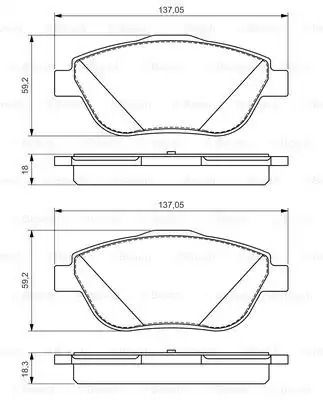 Тормозные колодки Citroen DS3, BOSCH (0986494564)