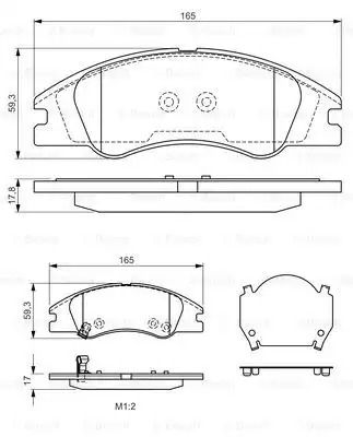 Колодки гальмівні KIA CERATO передн. BOSCH (0986494577)