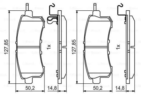 Колодки дискові гальмові NISSAN/INFINITI Patrol/QX56 \\R, BOSCH (0986494778)