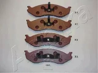 Колодки передние тормозные Cherokee/Grand Cherokee/Wrangler/Carnival 2.1-5.9 84-07, ASHIKA (5000057)