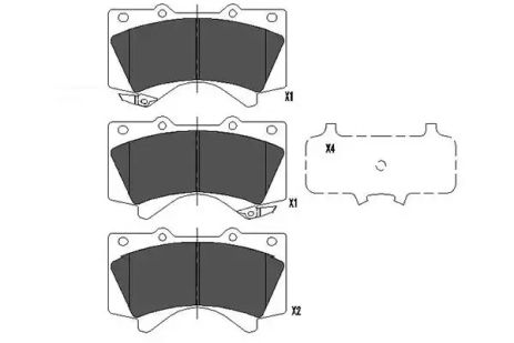 Колодки передние тормозные Toyota Land Cruiser 08-(advics), KAVO PARTS (KBP9098)