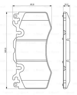 Колодки дискові гальмові LANDROVER, RANGE ROVER передн. BOSCH (0986494440)