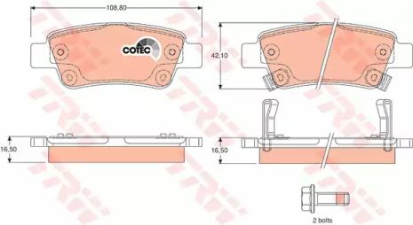 Колодки тормозные дисковые HONDA CR-V задн. , TRW (GDB3446)