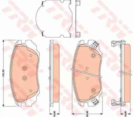 Колодки дискові гальмівні OPEL/SAAB Astra/Insignia/Zafira/9-5 F 16 08, TRW (GDB1782)