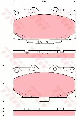 Колодки гальмові дискові SUBARU Impreza/Impreza Estate/Wagon (Plus), TRW (GDB3307)