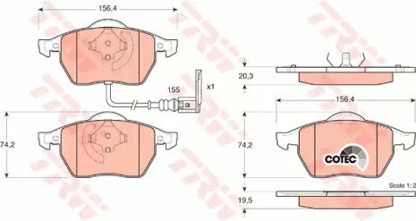 Колодки гальмівні AUDI - SEAT - SKODA - VOLKSWAGEN A3/A3 Quattro/S3 Quattro/TT/TT Quattro/L