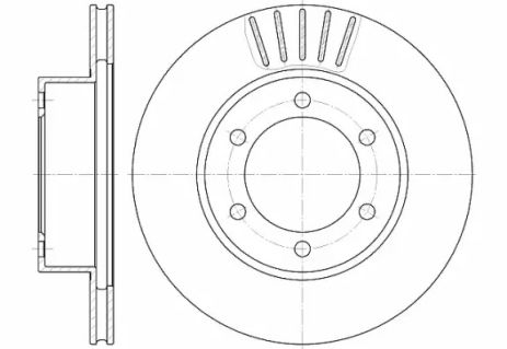 Тормозной диск передний 4 RUNNER III /LAND CRUISER 90 2.7-3.4 95-02, WOKING (D656210)