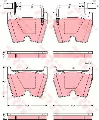 Колодки тормозные дисковые AUDI A6 передн. TRW (GDB1507)